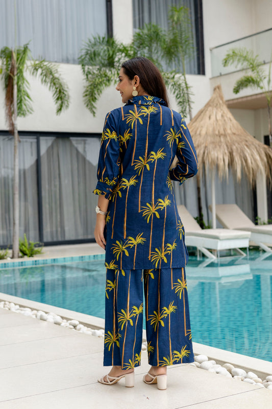 Bloomrift Blue Cotton Co-ord Set - Me&My