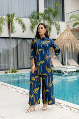 Bloomrift Blue Cotton Co-ord Set - Me&My