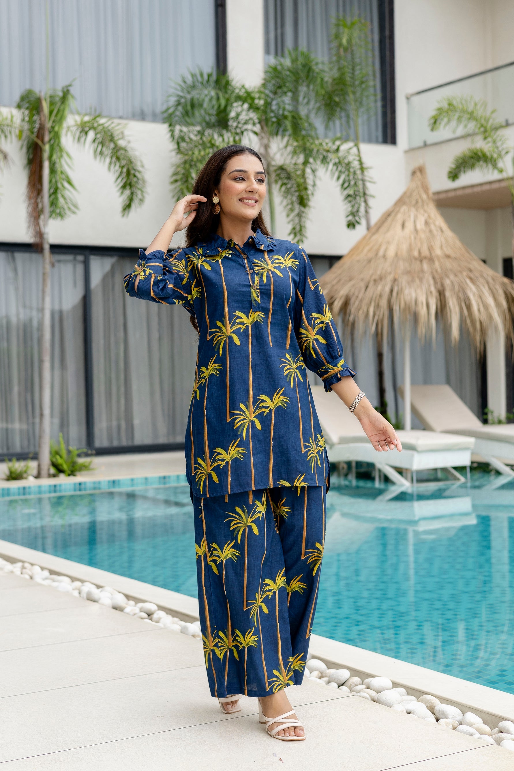 Bloomrift Blue Cotton Co-ord Set Me&My