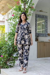 Shadowthread Black Cotton Co-ord Set - Me&My