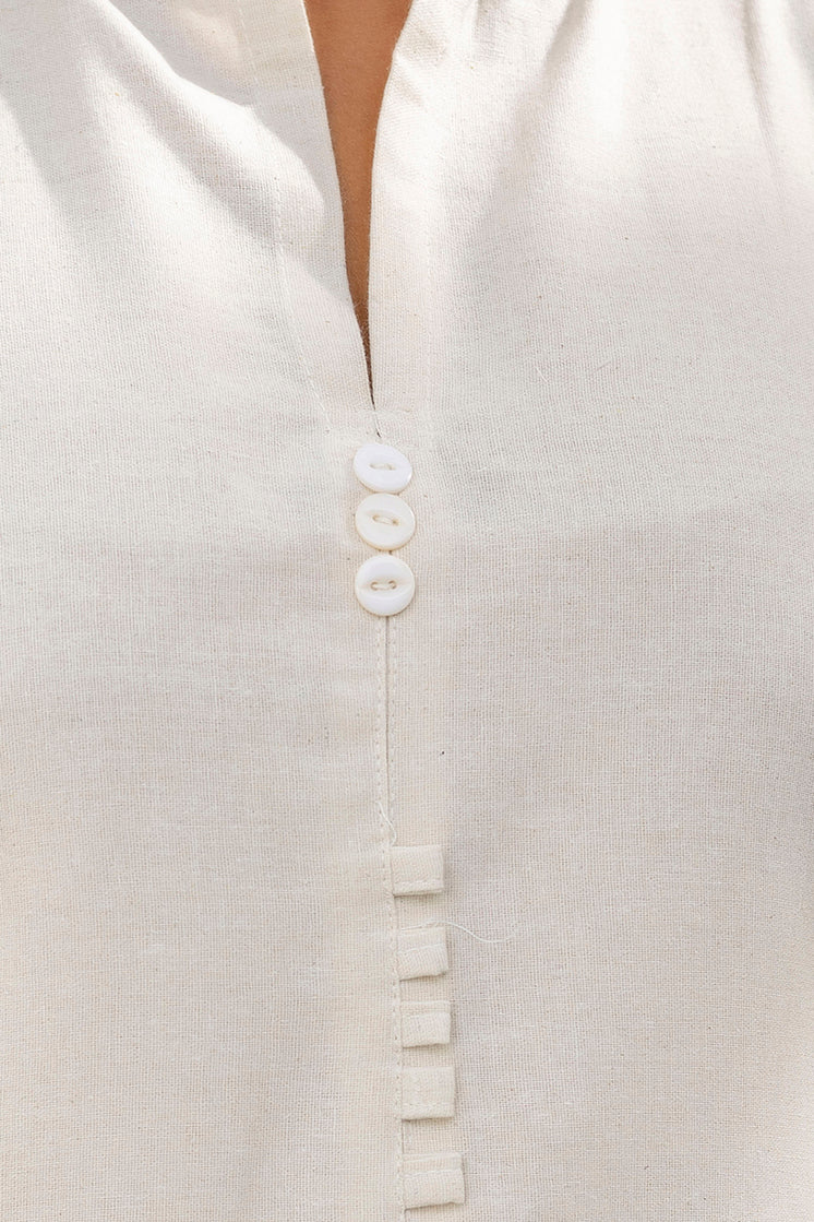 Creamrose Off-White & Pink Floral Cotton Flex Co-ord Set — image 9