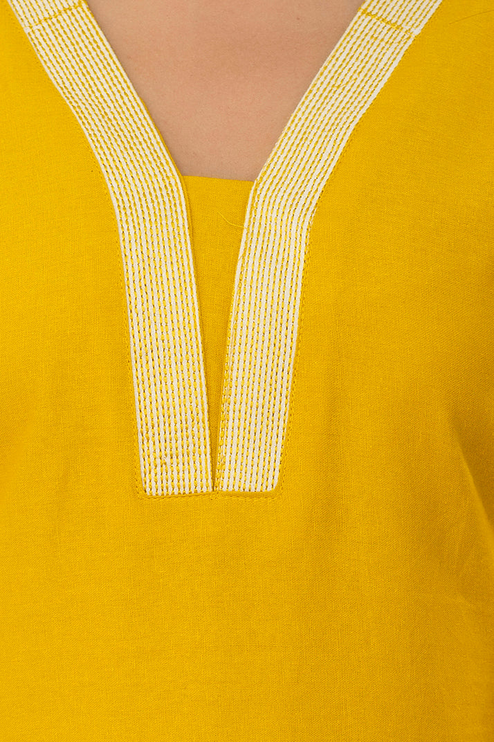 Buttergleam Yellow Botanical Cotton Flex Co-ord Set from Me&My