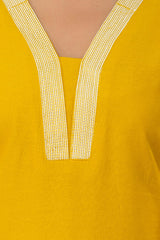 Buttergleam Yellow Botanical Cotton Flex Co-ord Set - Me&My