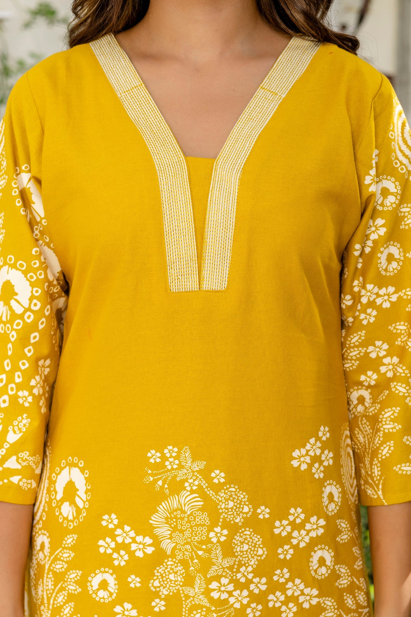 Buttergleam Yellow Botanical Cotton Flex Co-ord Set from Me&My