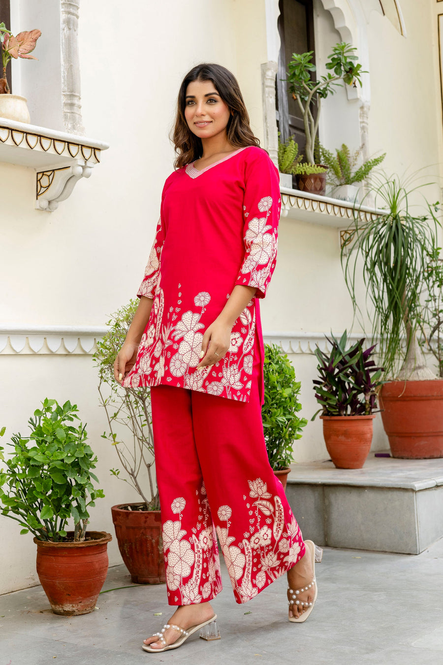 Petalrush Pink Floral Cotton Flex Co-ord Set — image 9