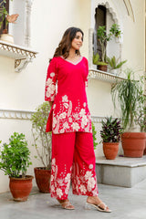 Petalrush Pink Floral Cotton Flex Co-ord Set from Me&My
