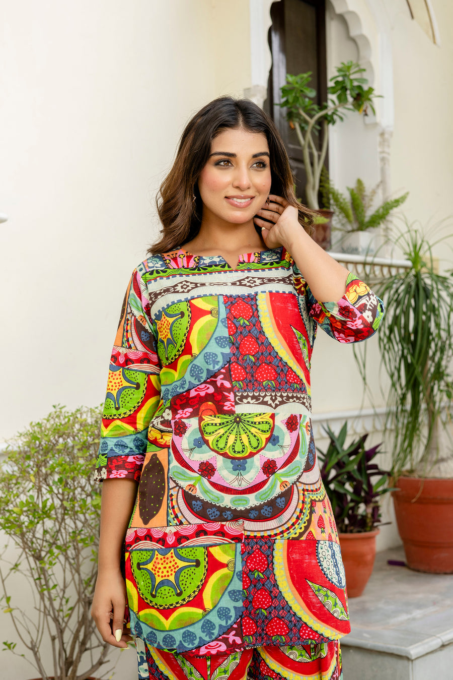 Color Fusion Abstract Cotton Co-ord Set — image 4