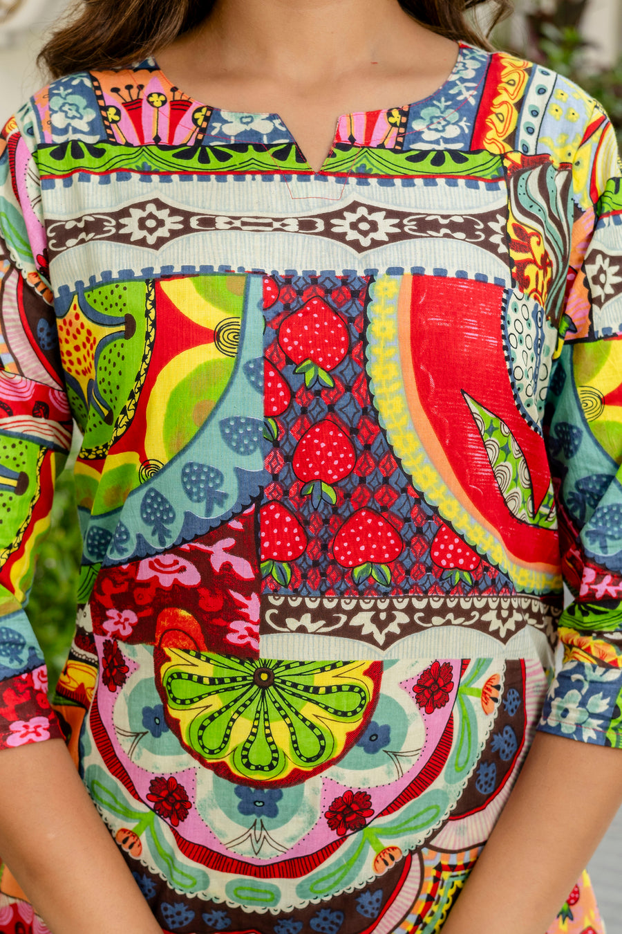Color Fusion Abstract Cotton Co-ord Set — image 9