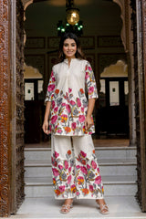 Mistwood Off-White & Grey Botanical Cotton Flex Co-ord Set from Me&My