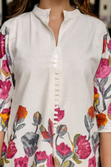 Mistwood Off-White & Grey Botanical Cotton Flex Co-ord Set from Me&My