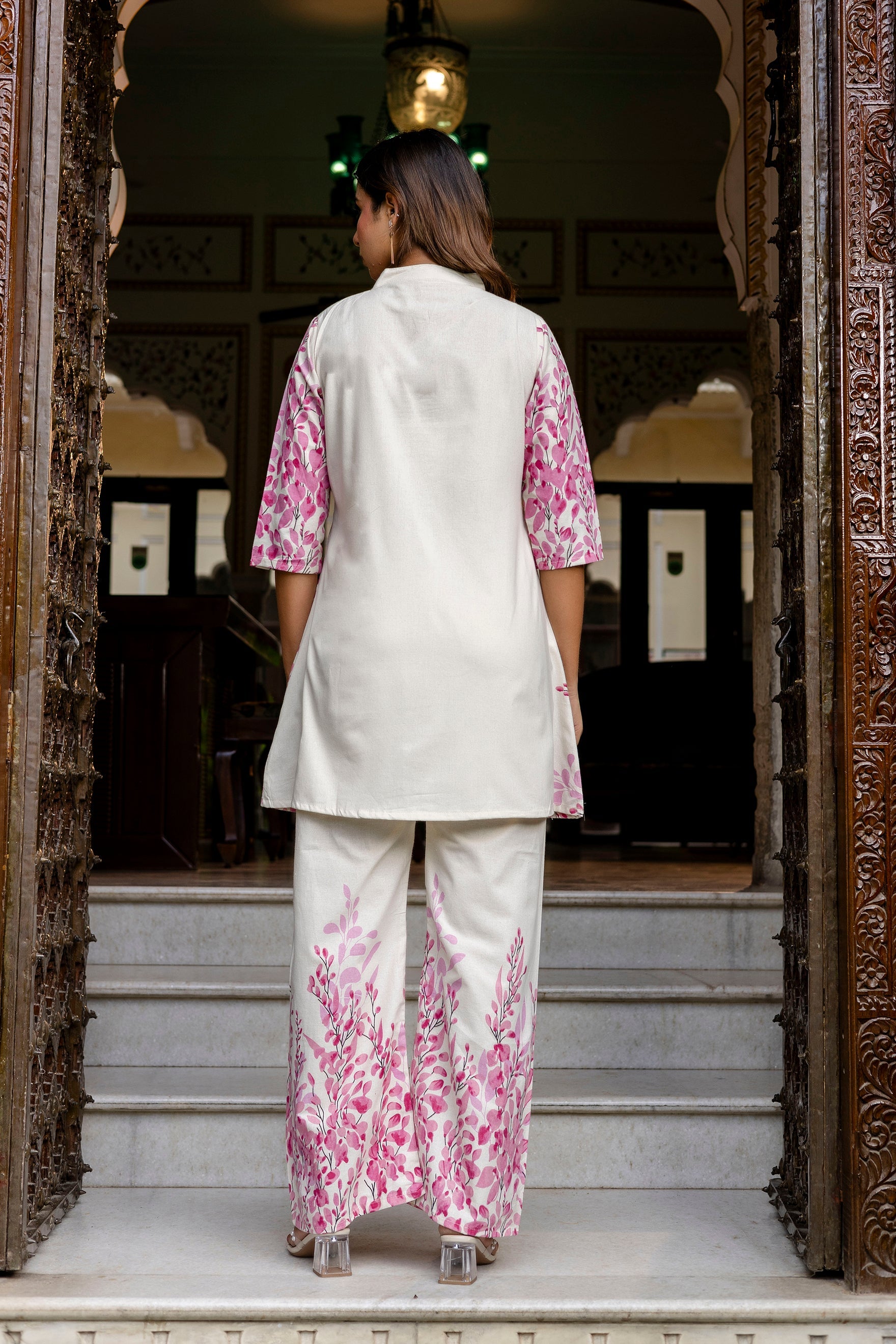 Sandlight Off-White Botanical Cotton Flex Co-ord Set from Me&My
