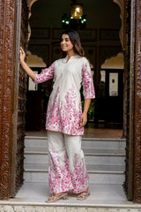 Sandlight Off-White Botanical Cotton Flex Co-ord Set from Me&My