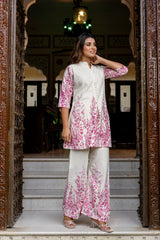 Sandlight Off-White Botanical Cotton Flex Co-ord Set - Me&My