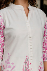 Sandlight Off-White Botanical Cotton Flex Co-ord Set - Me&My