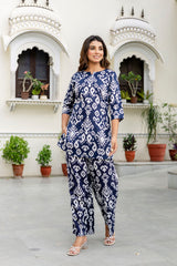 Celestial Rhythm Blue Cotton Co-ord Set - Me&My