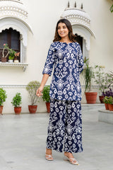 Celestial Rhythm Blue Cotton Co-ord Set - Me&My