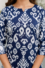 Celestial Rhythm Blue Cotton Co-ord Set