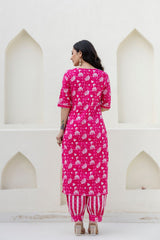 Blushvine Pink Cotton Dupatta Set from Me&My