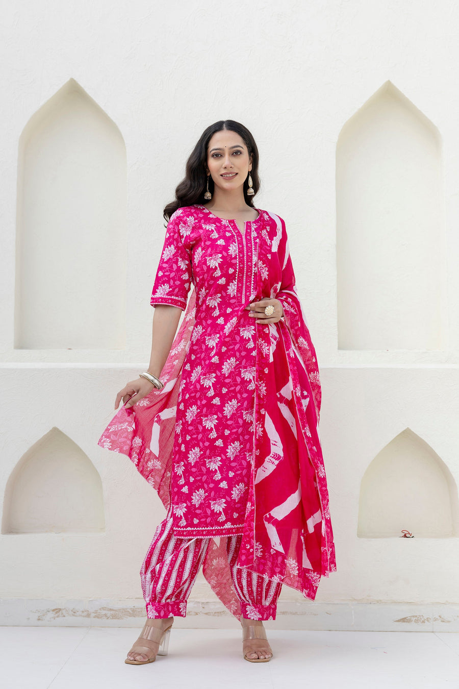 Blushvine Pink Cotton Dupatta Set — image 10