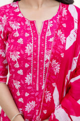 Blushvine Pink Cotton Dupatta Set from Me&My