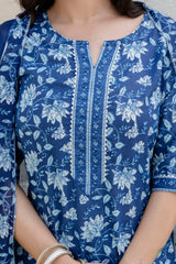 Skyvale Blue Cotton Dupatta Set - Me&My