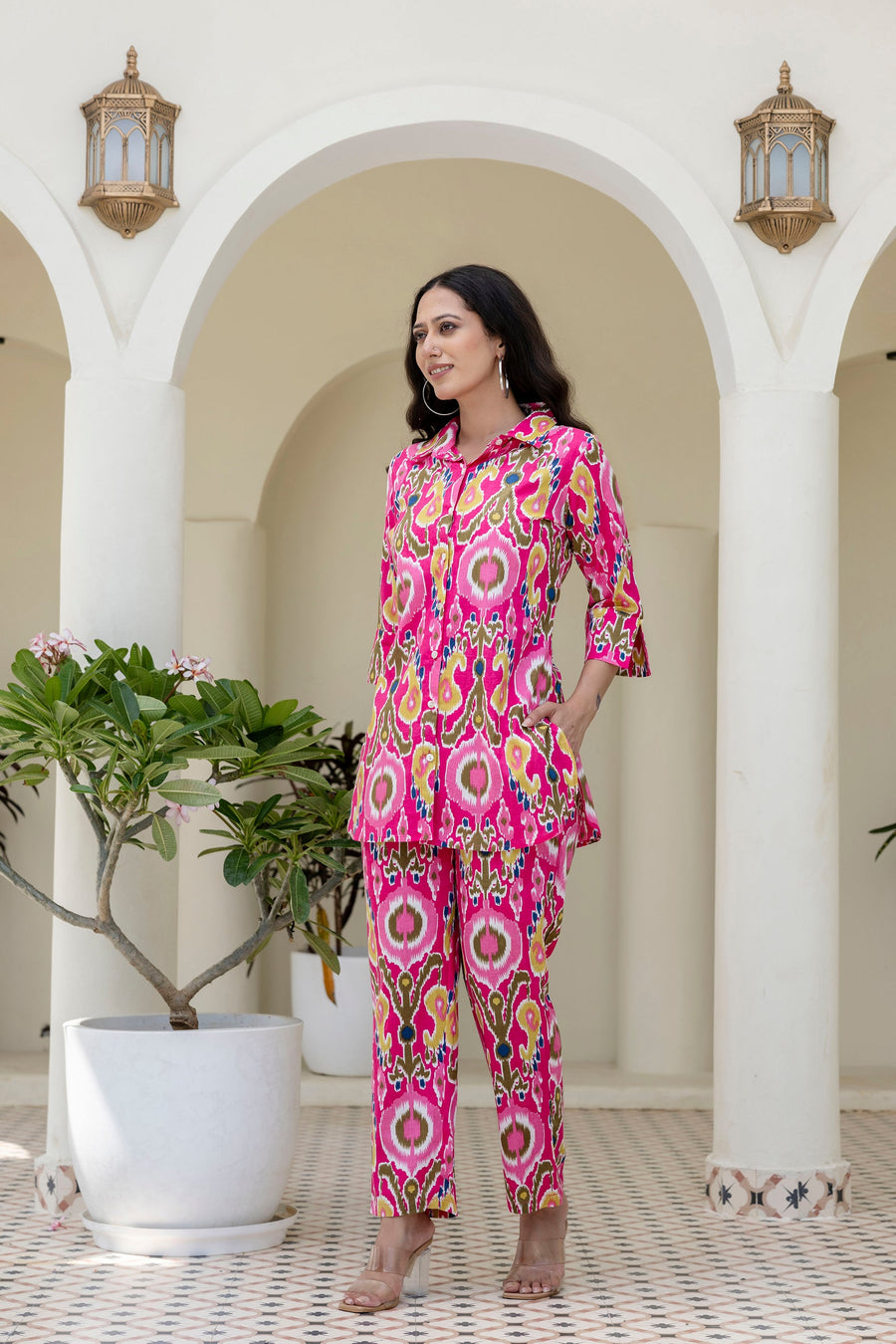 Whimzicle Pink Abstract Cotton Co-ord Set — image 3