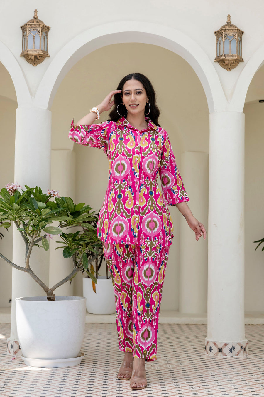 Whimzicle Pink Abstract Cotton Co-ord Set — image 4