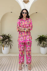 Whimzicle Pink Abstract Cotton Co-ord Set - Me&My