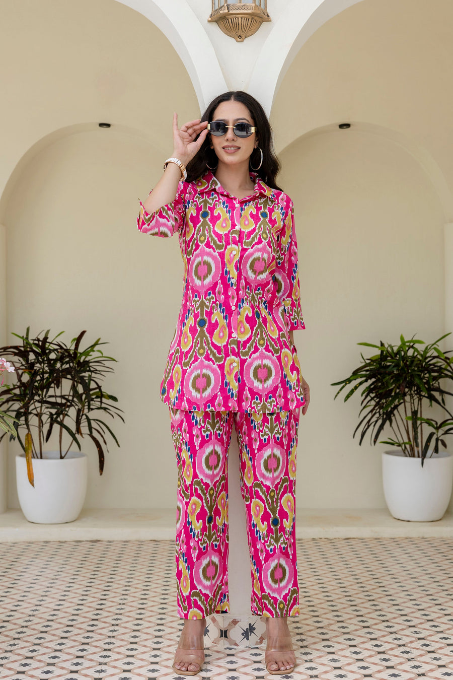 Whimzicle Pink Abstract Cotton Co-ord Set — image 12