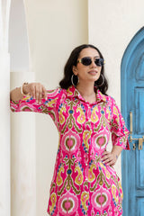 Whimzicle Pink Abstract Cotton Co-ord Set - Me&My