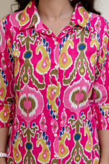 Whimzicle Pink Abstract Cotton Co-ord Set - Me&My