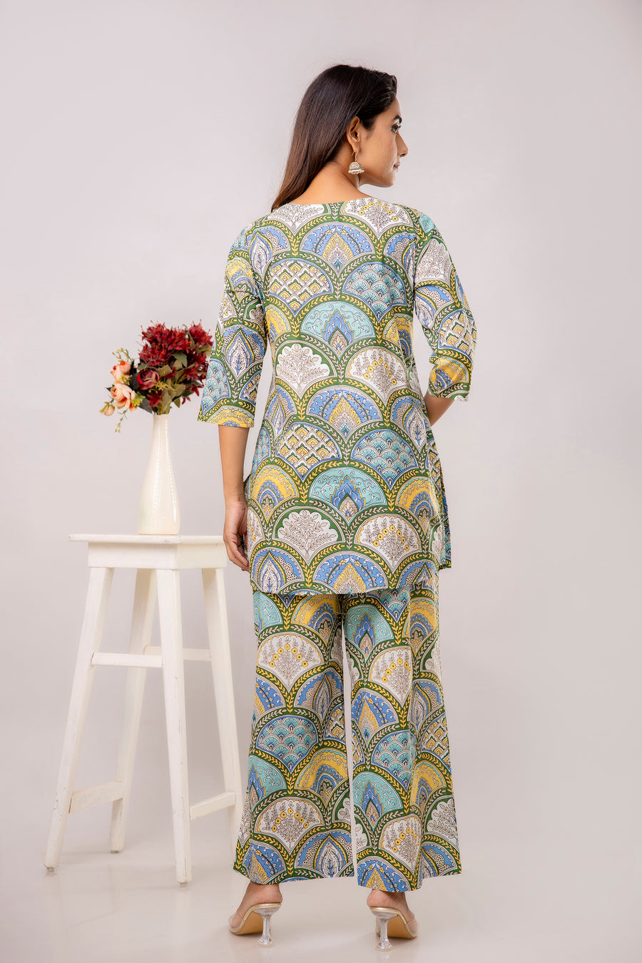 Multi Color Cotton Abstract Co-ord Set — image 5