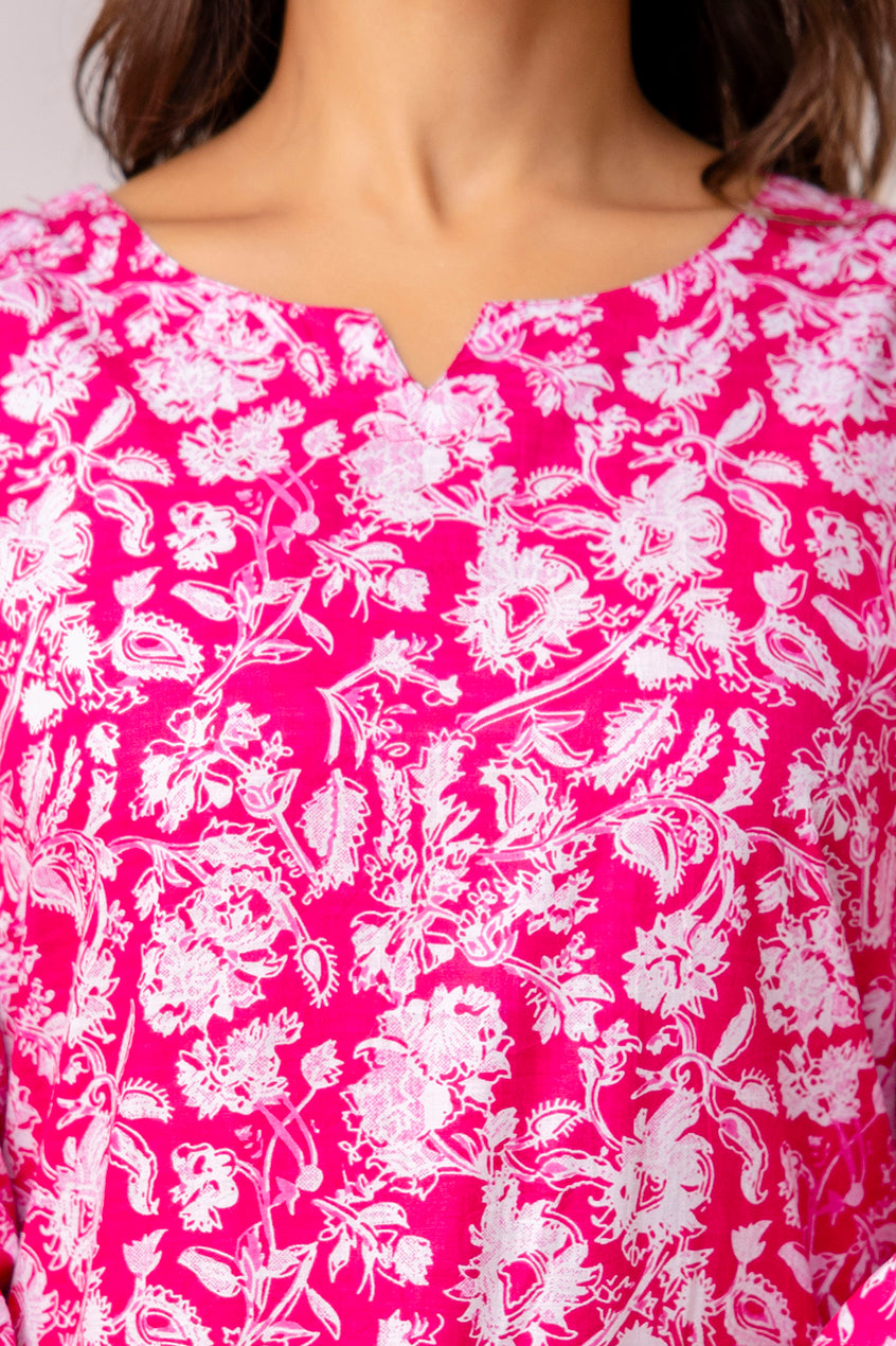 Pink Cotton Floral Co-ord Set — image 4