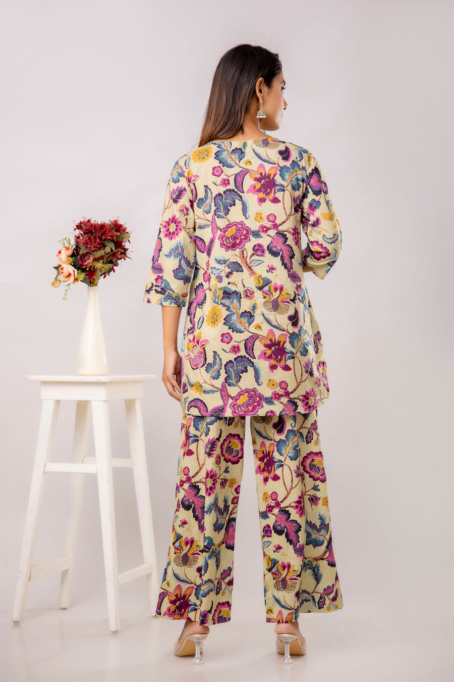 Light Green Cotton Floral Co-ord Set — image 4