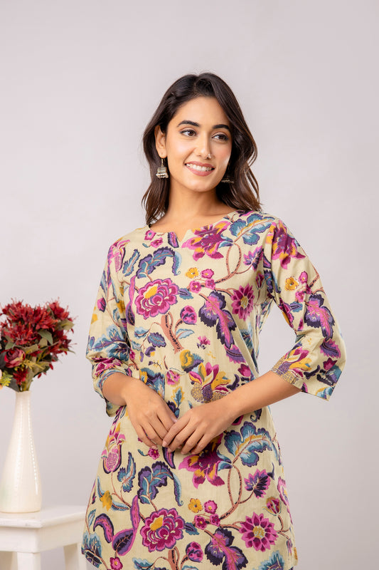 Light Green Cotton Floral Co-ord Set - Me&My