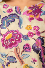 Light Green Cotton Floral Co-ord Set - Me&My