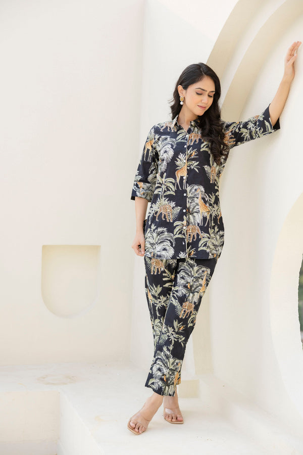 Nocturnal Canopy Cotton Co-ord Set