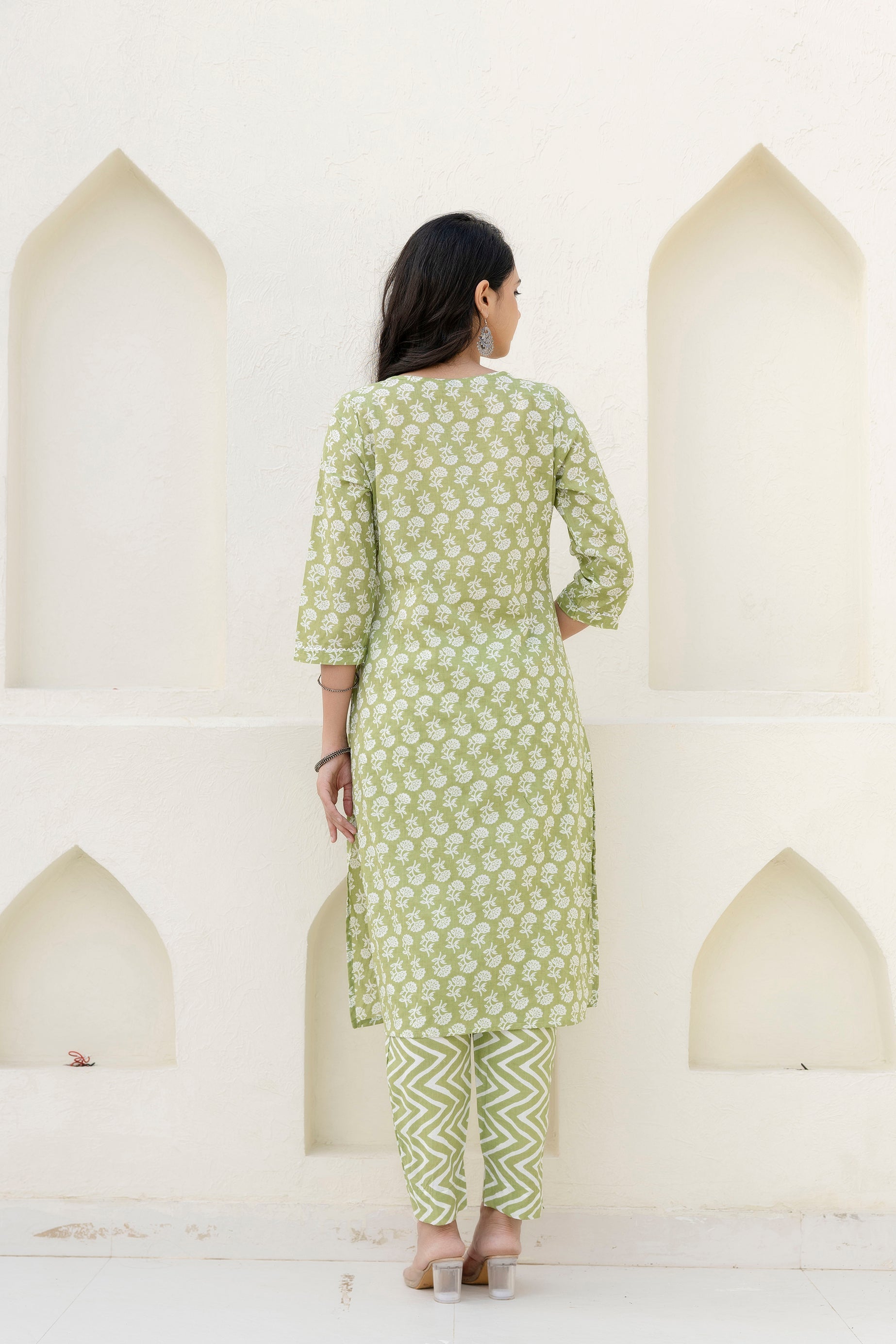 Basil Floral Cotton Dupatta Set from Me&My