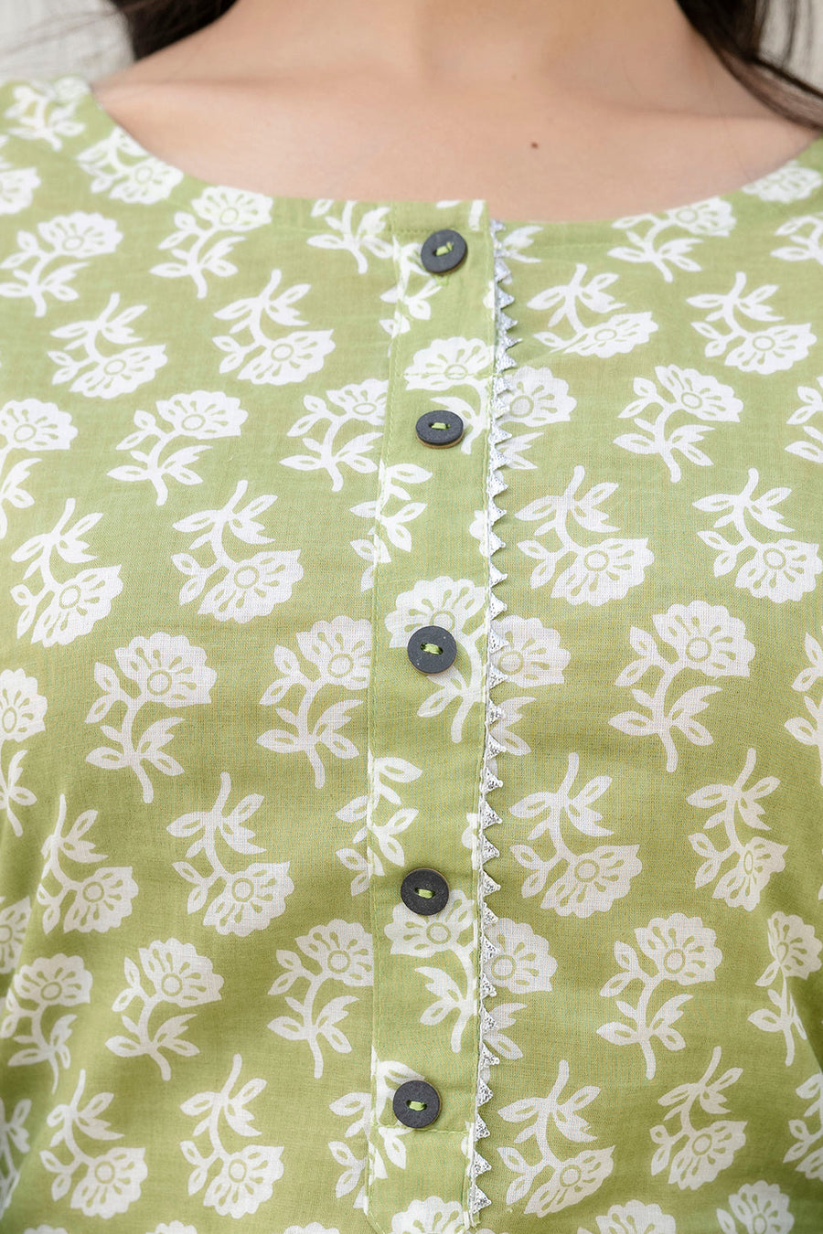 Basil Floral Cotton Dupatta Set — image 3