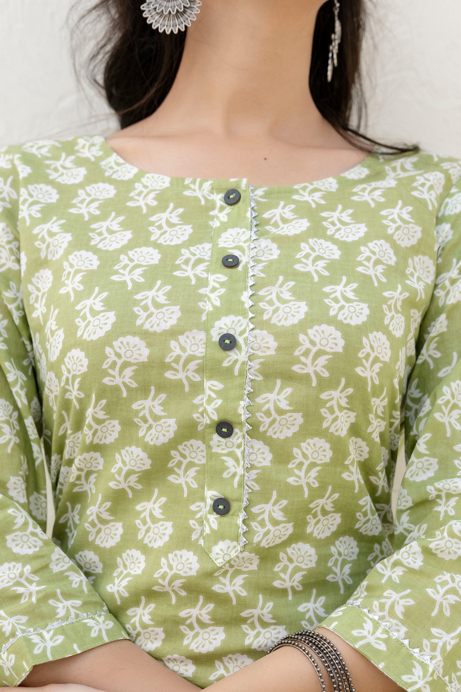 Basil Floral Cotton Dupatta Set from Me&My
