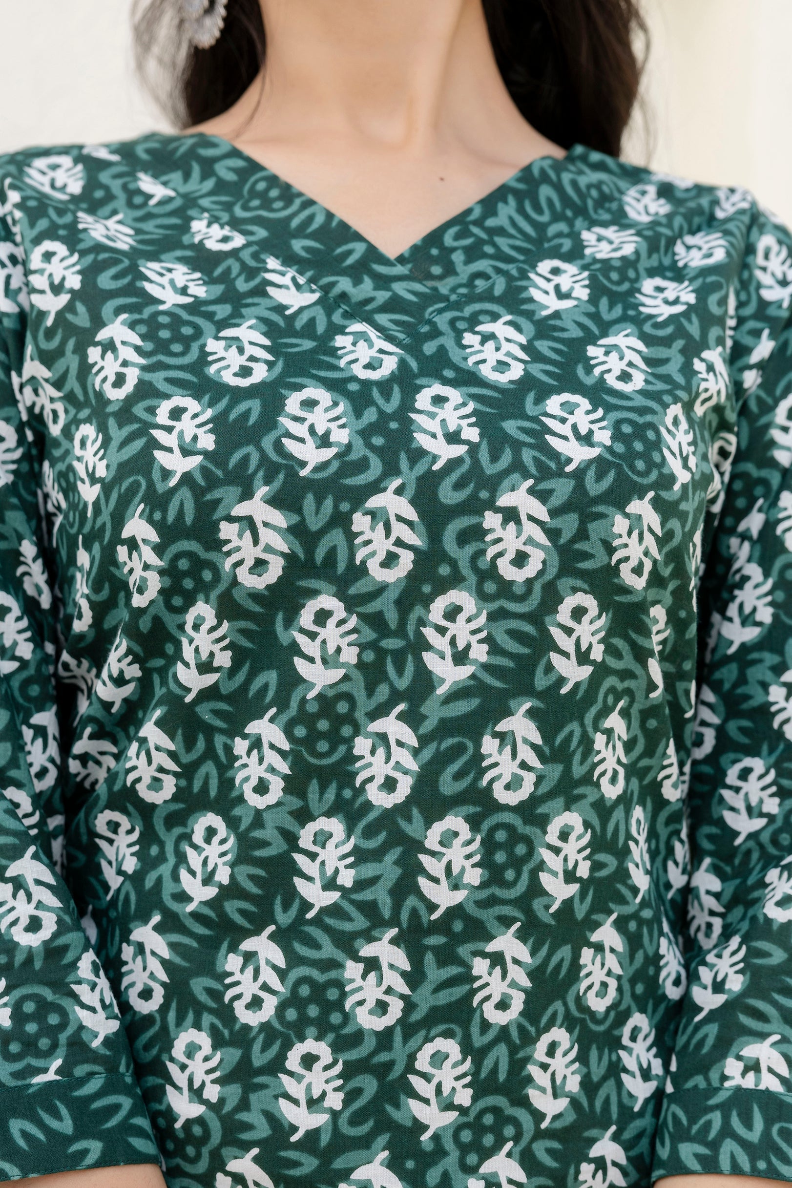 Green Cotton Dupatta Set from Me&My
