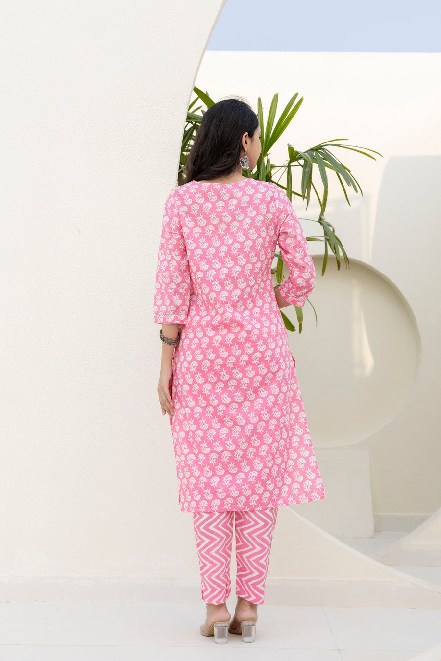 Rose Floral Cotton Dupatta Set — image 2