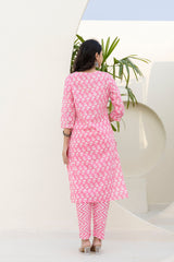 Rose Floral Cotton Dupatta Set - Me&My