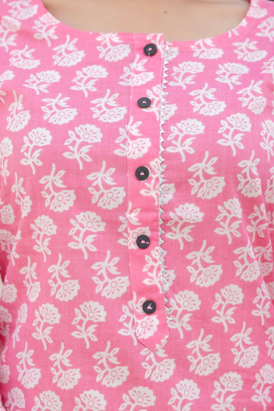 Rose Floral Cotton Dupatta Set — image 3
