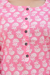 Rose Floral Cotton Dupatta Set - Me&My