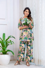 Pink Cotton Botanical Co-ord Set - Me&My