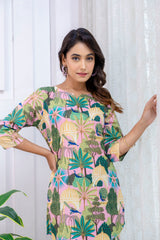 Pink Cotton Botanical Co-ord Set - Me&My
