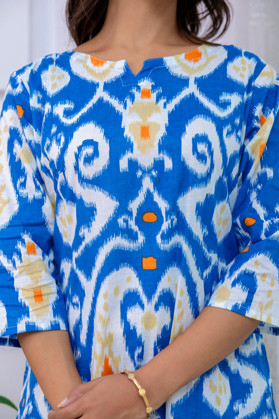 Blue Cotton Abstract Co-ord Set — image 7