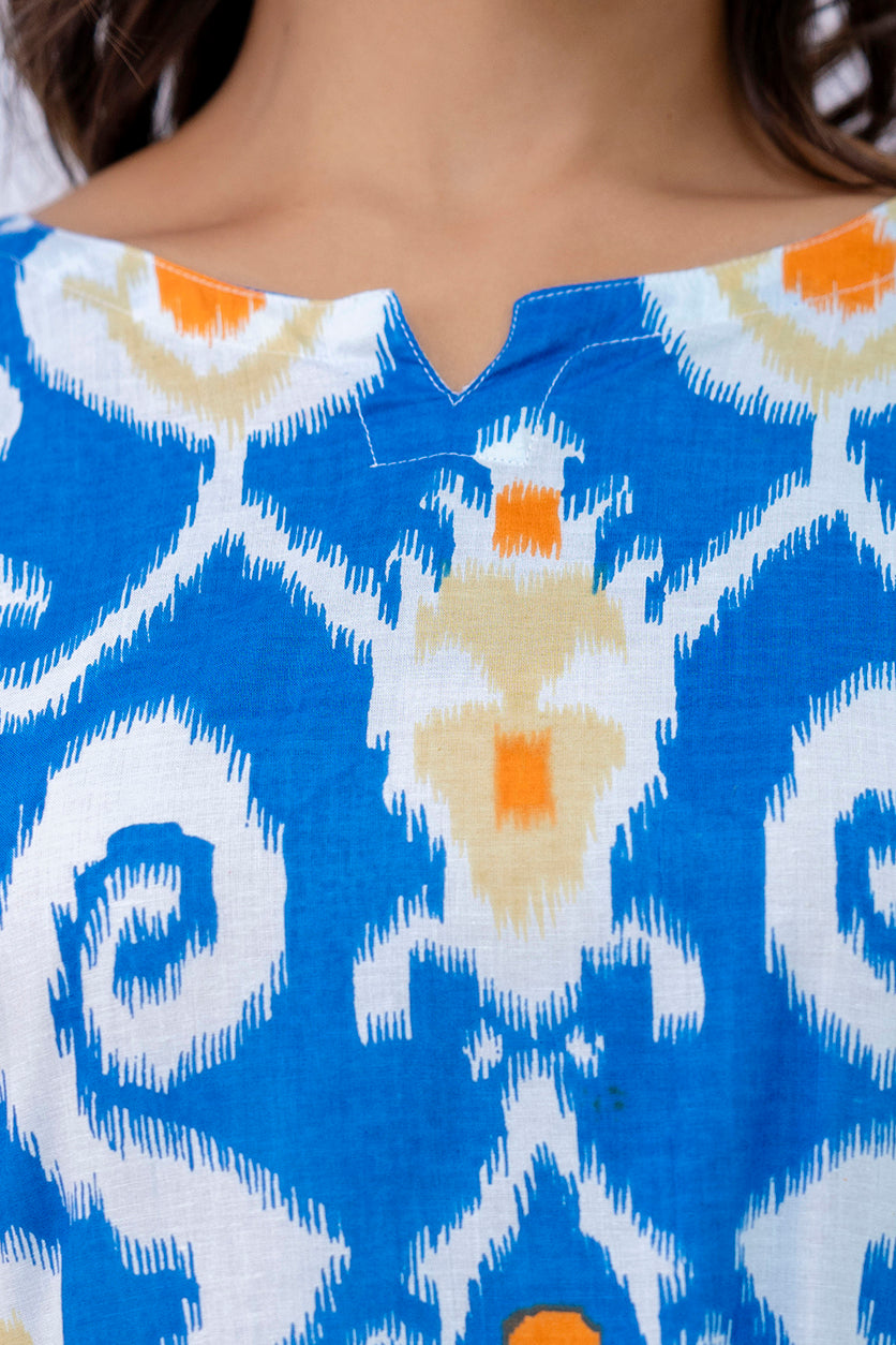 Blue Cotton Abstract Co-ord Set — image 8