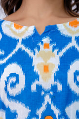 Blue Cotton Abstract Co-ord Set - Me&My